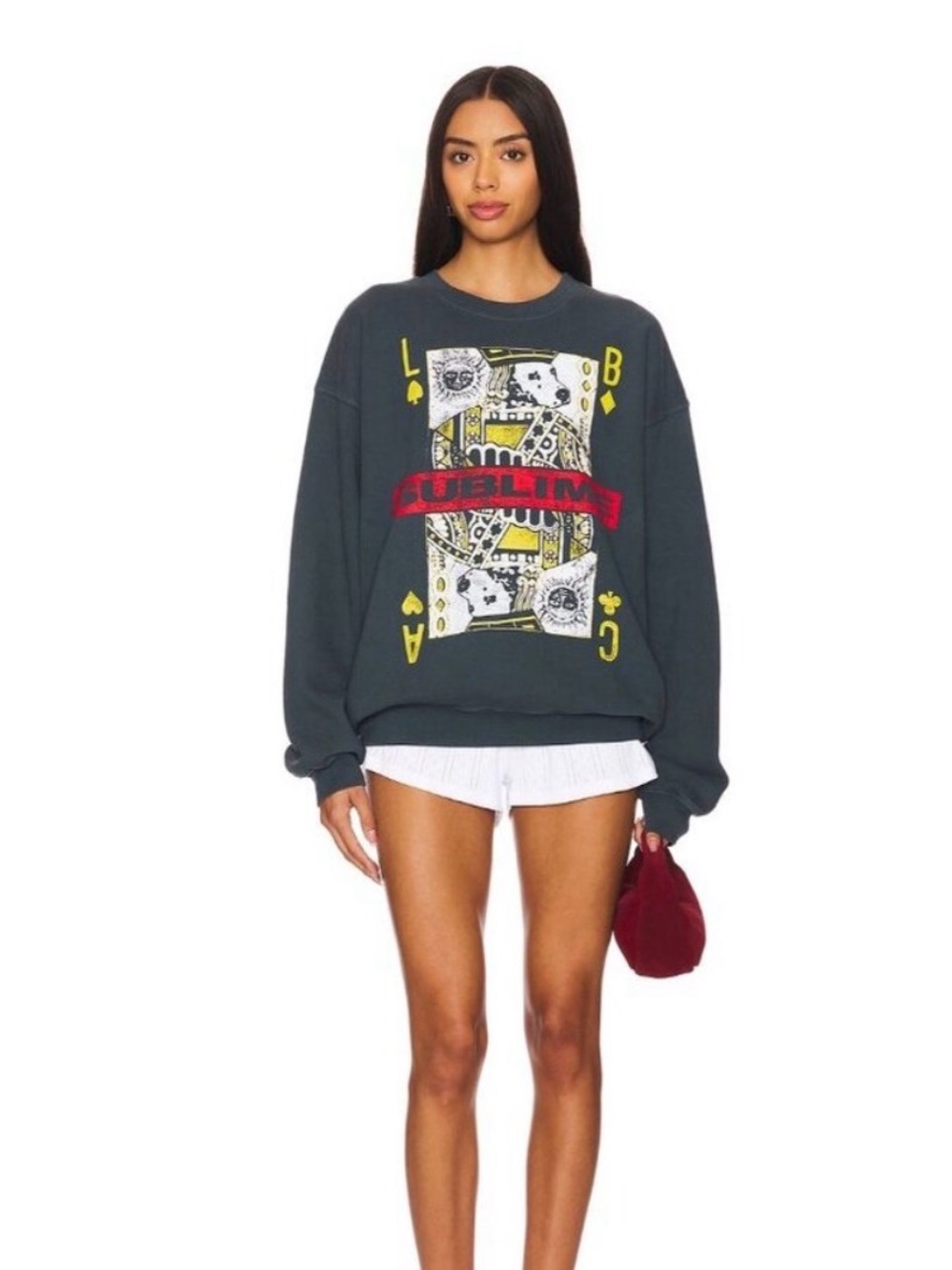 NWOT Daydreamer sublime playing card crew neck sweatshirt 100% cotton sz M